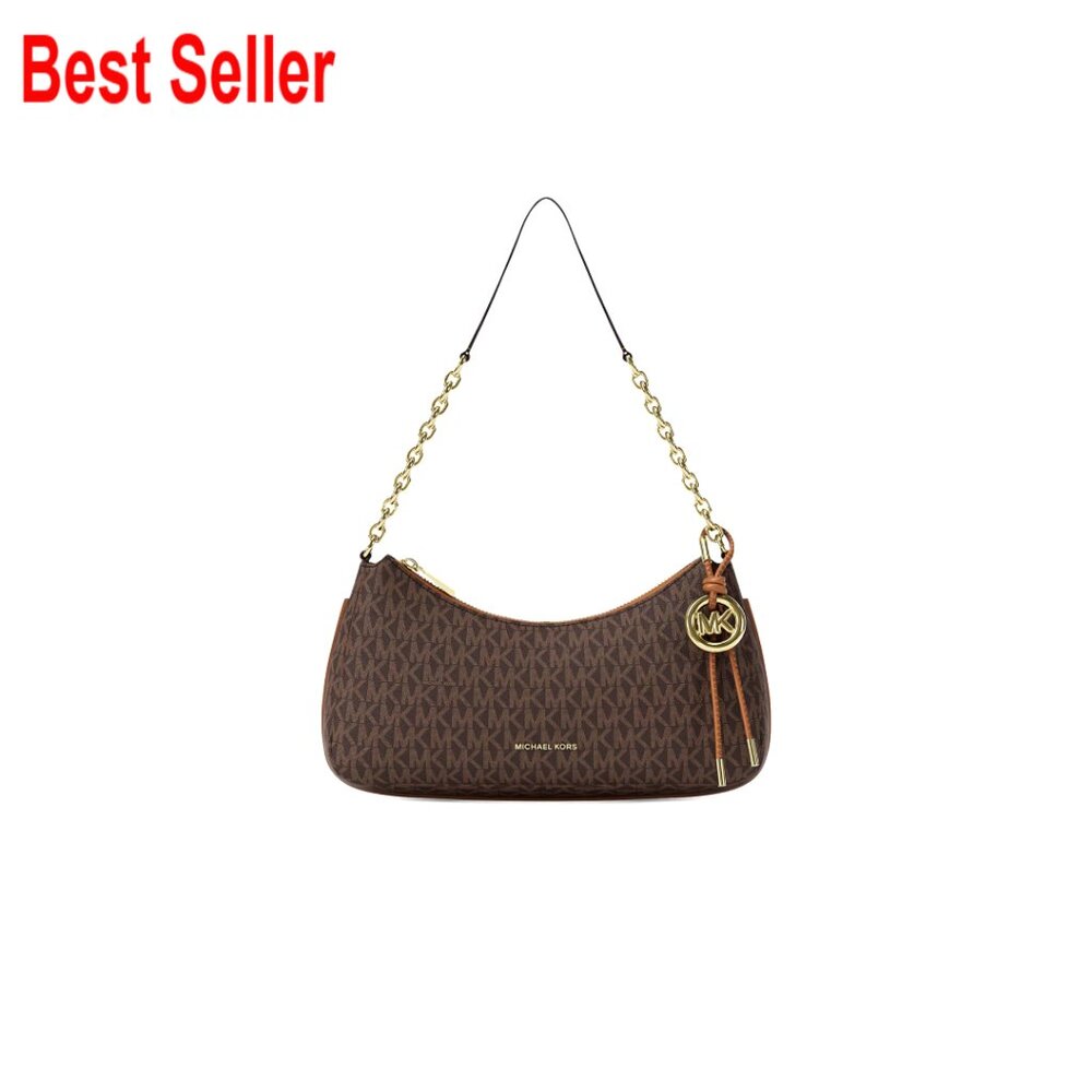 Nolita Medium Chain Pouchette Bag With Detachable Charm, Polyvinyl Chloride